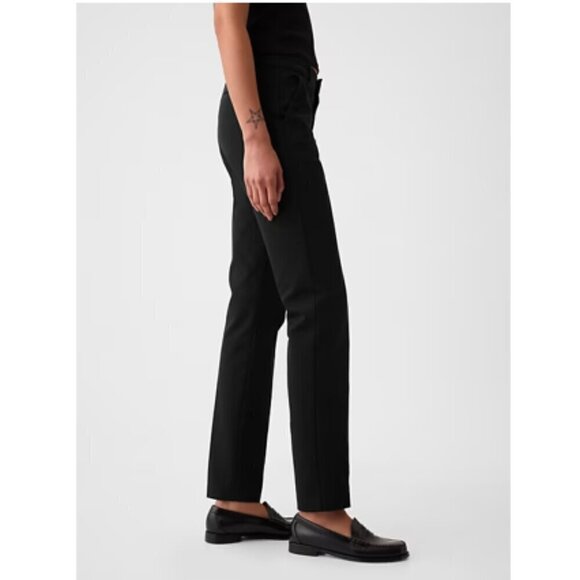 GAP Mid Rise Stretch Slim Straight Ankle Pants Black Size 4 PETITE #469007 RT$70 - Picture 7 of 16